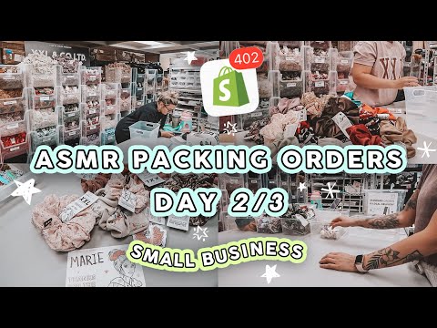 STUDIO VLOG #37 | PACKAGING 400+ ORDERS  [ ASMR ] 🔥 XXL Scrunchie | Small Business 📦 DAY TWO/THREE