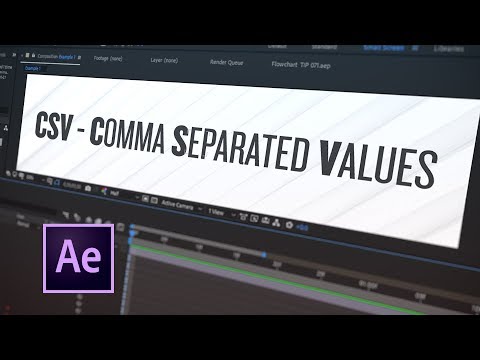 Tip 071 – How To Create & Use a CSV File in After Effects