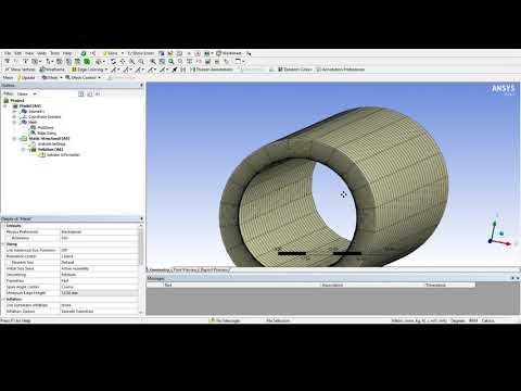 ANSYS Meshing - Structured Hexahedral mesh for a Pipe.