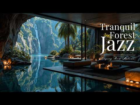 Tranquil Forest View Living Room Jazz | Gentle Jazz & Nature Therapy For Focus & Stress Relief