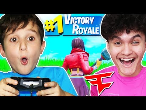 JARVIS GETS 9YR OLD FIRST VICTORY ROYALE!!!! (SEASON 10)