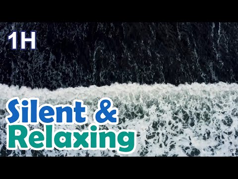 long Relaxing satisfying Screensaver of Ocean Waves background top view video loop no sound no music