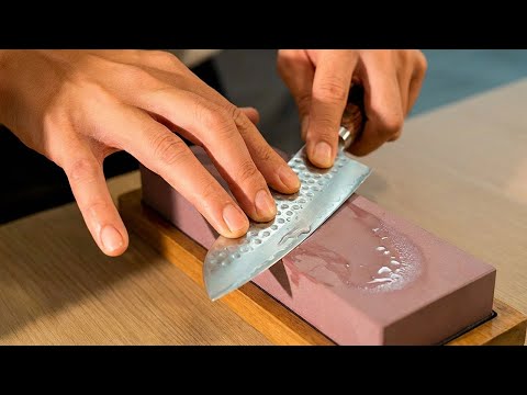 Top 4 Easy Way To Sharpen A Knife To Razor Sharp Using A Whetstone! World's Sharpest Kitchen Knife!