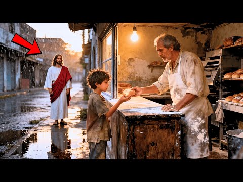 UN PANADERO QUEBRADO LE DIO PAN A UN NIÑO HAMBRIENTO... PERO ERA JESÚS OBSERVANDO...