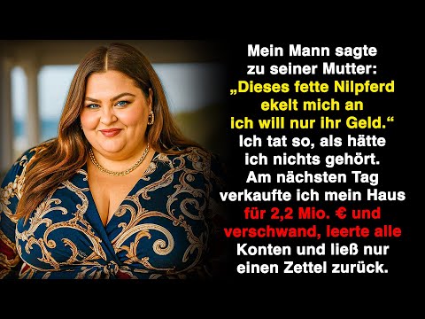 Mein Mann sagte: "Dieses Nilpferd ekelt mich an." Ich schwieg. Am nächsten Tag änderte sich alles.