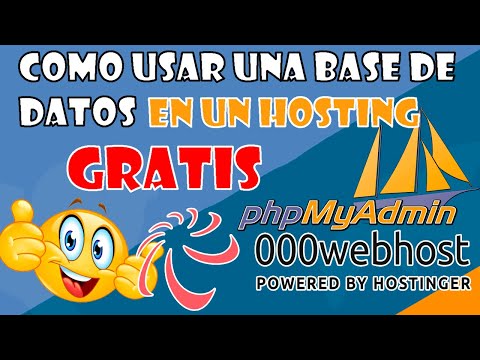 COMO CREAR una BASE DE DATOS en 000webhost | COMO CREAR una BASE DE DATOS en phpMyAdmin | 000webhost