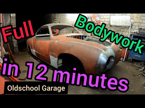 VW Karmann Ghia Type14 - 2 years of bodywork timelapse in 12minutes