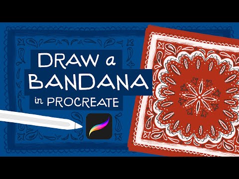 Procreate Symmetry Tool - Draw a Bandana! Procreate Summer Camp