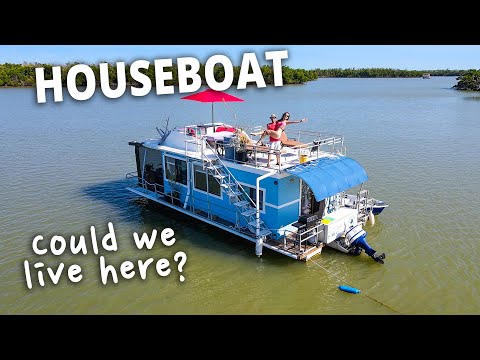LIVING ON A HOUSEBOAT IN MARCO ISLAND, FLORIDA (tiny home tour)