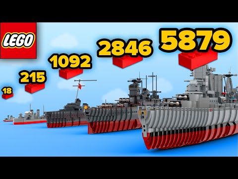 LEGO WARSHIPS From 18 to 5,879 Parts | Comparison