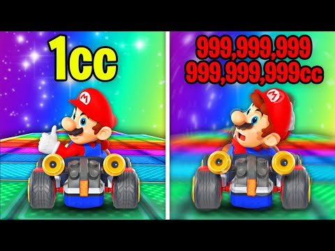 1cc VS 999,999,999,999,999cc in Mario Kart!