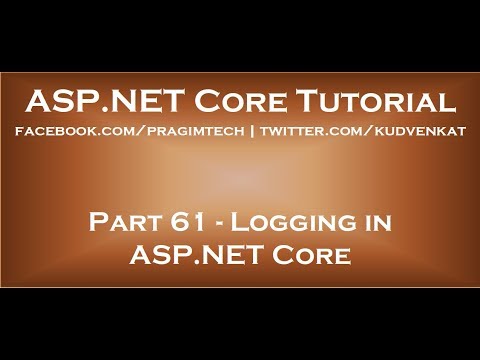Logging in ASP NET Core
