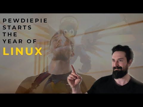 Pewdiepie starts The Year of the Linux Desktop - Linux Vet REACTS