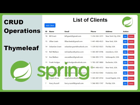CRUD Operations using Spring Boot + Thymeleaf + SQL Queries and MySQL | Create Read Update Delete