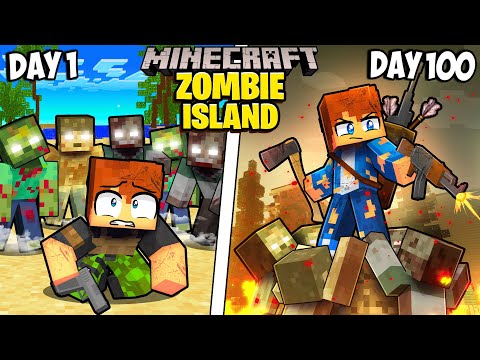 I Survived 100 Days on a ZOMBIE ISLAND in Minecraft!