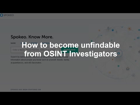Anti-OSINT Tools