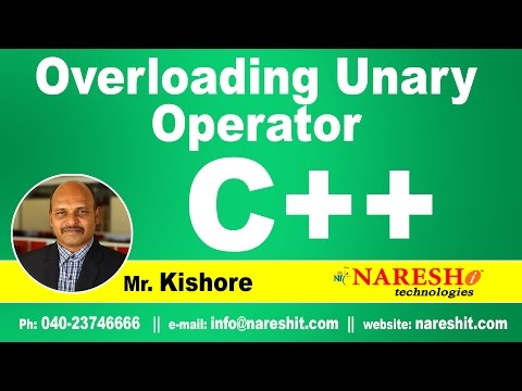 Overloading Unary Operator in C++ | C++ Tutorial | Mr. Kishore