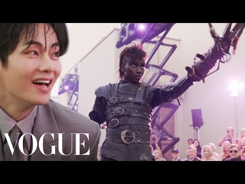 V Reacts to Anok Yai's Transformation at Vogue World: Hollywood | Vogue