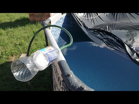 YOU DIDN'T BELIEVE IT! A genius method using a hose and a plastic bottle. Draining a pool without...