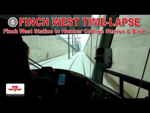 TTC Line 6 Finch West Time-Lapse: Finch West Station and Humber College Station & Back