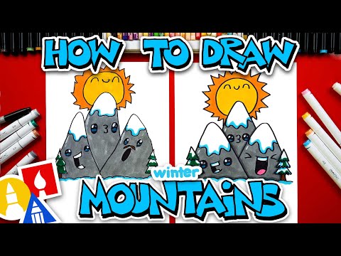 How To Draw Happy Winter Mountains