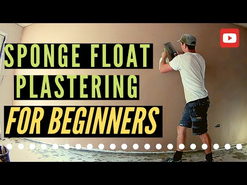 Sponge Float Plastering For Beginners | Learn How To Plaster A Wall