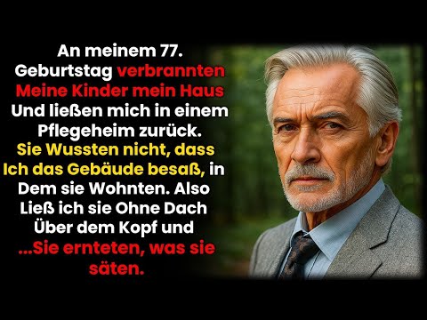An meinem 77  Geburtstag steckten meine Kinder mein Haus in Brand und schoben mich ins Heim
