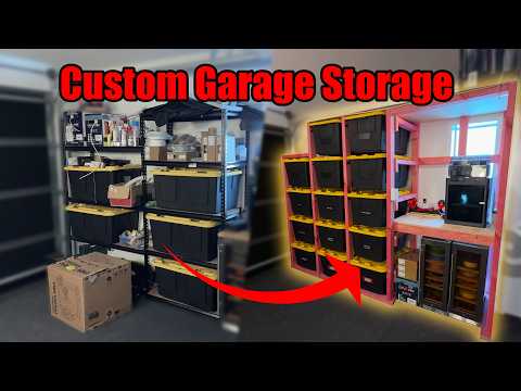 Building Custom High-Capacity Garage Storage Rack Storage and 3D Printer Work Bench