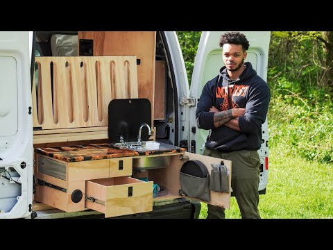 I Built an EPIC Slide Out Kitchen Setup for my DIY Camper Van