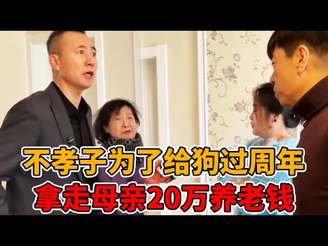 儿子撒谎创业想母亲借20万，实际却是给女友宠物狗办周年，事后竟拒绝向老人还钱！#法律知识