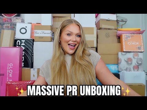 BIGGEST PR UNBOXING HAUL EVER 2025 😱 MASSIVE AMOUNT OF FREE MAKEUP (plus some for you!)