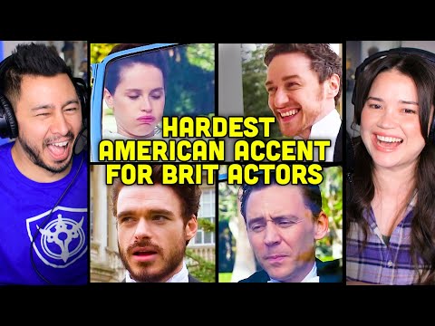 British Stars on Hardest American Accent REACTION | Tom Hiddleston, Richard Madden, Emily Blunt