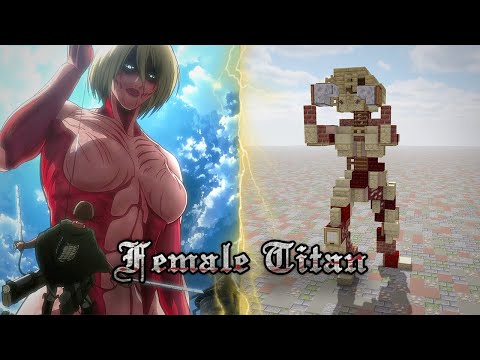 How to Build The Female Titan 1:1 Scale in Minecraft (Attack on Titan)