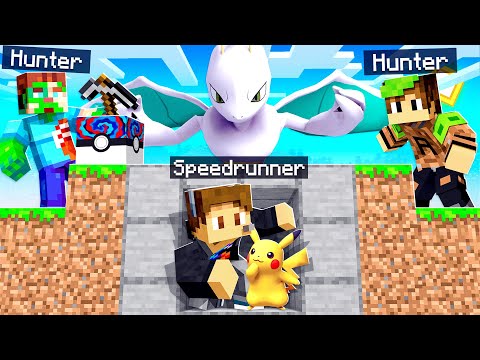 SPEEDRUNNER vs. HUNTERS MANHUNT In MINECRAFT PIXELMON!