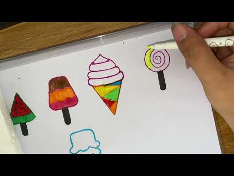 Instructions on how to draw an ice cream cone p5