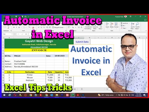 Fully Automatic Invoice │Create Invoice with backup in Excel