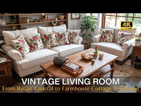 The Ultimate Vintage Living Room Makeover: From Rustic Coastal Living to Farmhouse Cottage & Beyond