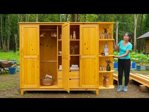 The CEO designed and made a super beautiful and sturdy wardrobe himself - Superb woodwork