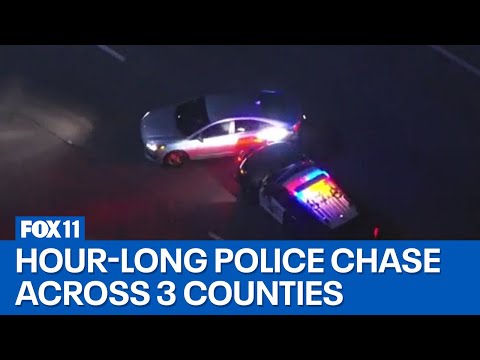 Police chase suspect breaks 100 mph