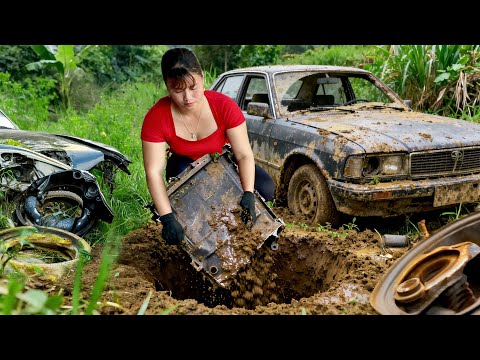 Genius Girl Successfully Repaired a Rusty Diesel Engine Fully Buried Underground for 36 Years