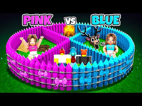 PINK vs BLUE Base in 99 Nights In The Forest!