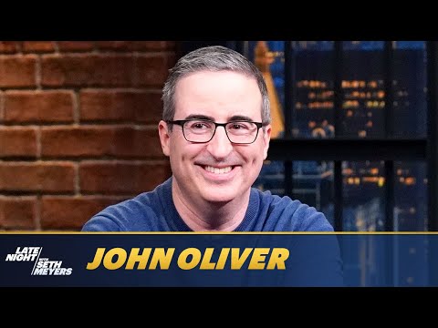 John Oliver Thinks Cue Card Wally Is Plotting a Late Night Coup