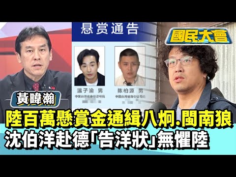 陸祭百萬懸賞金通緝八炯、閩南狼　沈伯洋赴德「告洋狀」無懼陸【#國民大會 精華】20251113 #黃暐瀚 #董智森