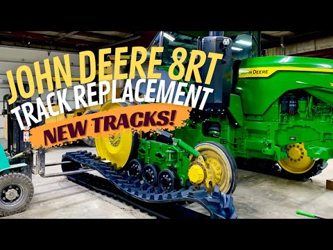 Learn how to replace tracks on a John Deere 8RT 370! (Best set of tracks I have ever installed!)