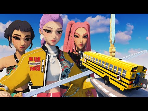 CARS in Mega Ramp vs Kpop Demon Hunters ( Teardown )