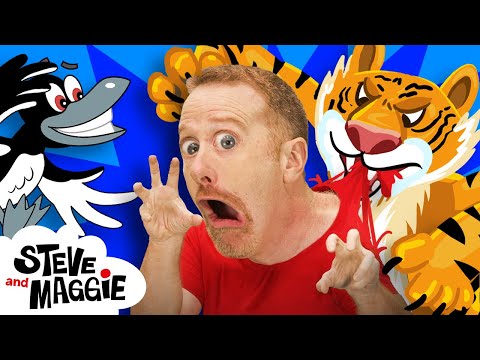 ZOO Scary Animals for Kids with Steve and Maggie | Wow English Magic Story for Children