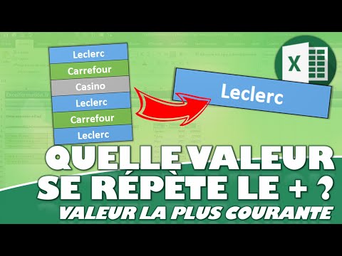 Comment identifier la cellule qui se répète le plus de fois sur Excel ? (Fonction MODE)