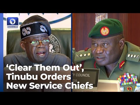'Clear Them Out', Tinubu Orders Newly Decorated Service Chiefs To Tackle Terrorists, Bandits