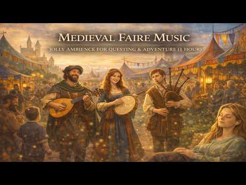 Medieval Festival Music 🎪 | Joyful Fantasy Market Ambience for D&D, Walking & Relax (1 Hour)