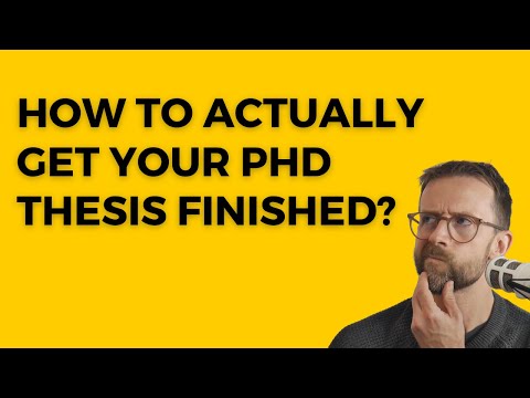 How to finish your PhD